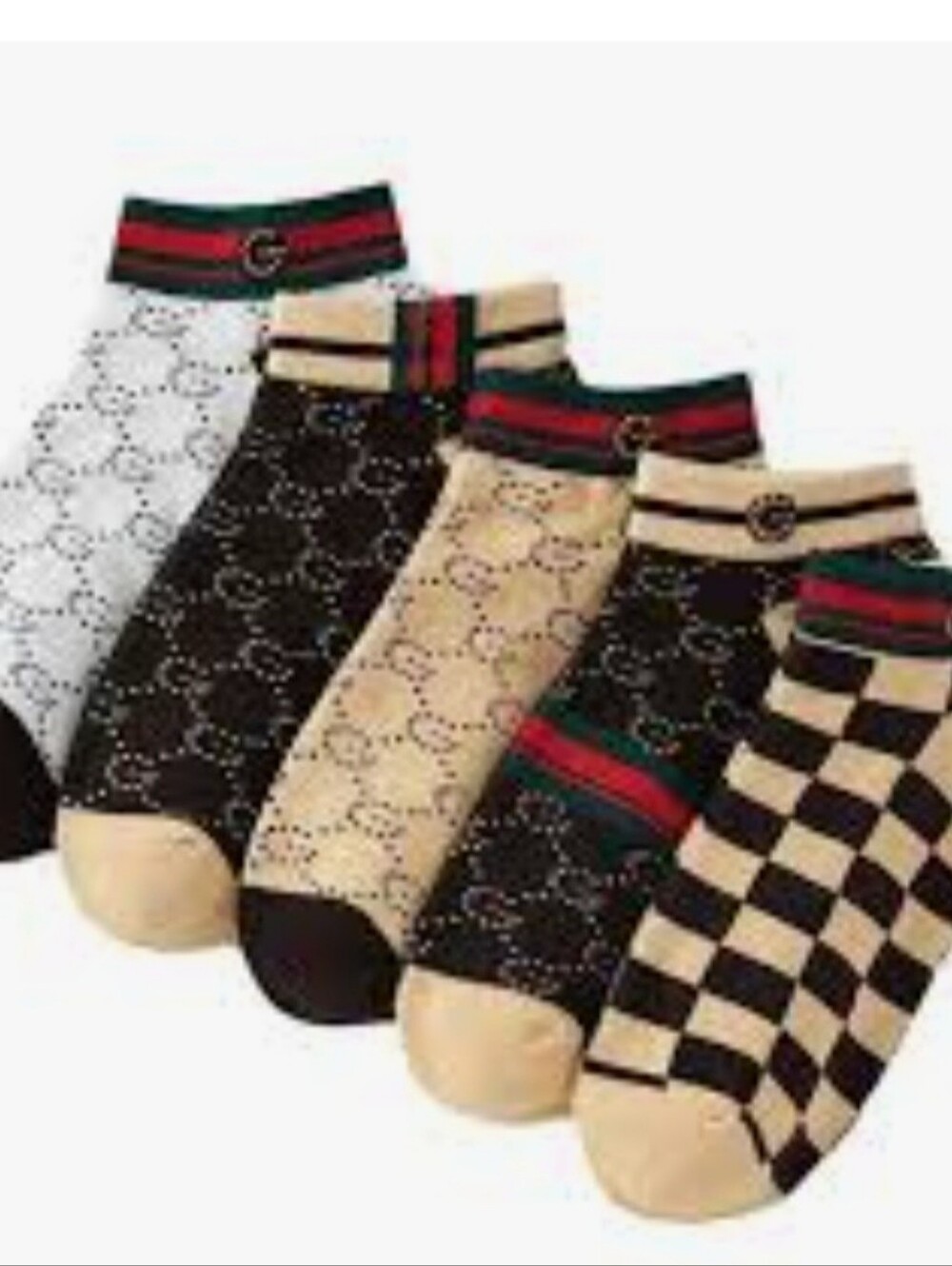 2 Pairs Of Random Fashion.Designer-Inspired  Ankle Socks NWOT